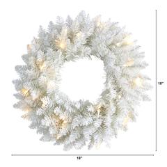 18in. Colorado Spruce Artificial Christmas Wreath with 129 Bendable Branches and 20 Warm LED Lights
