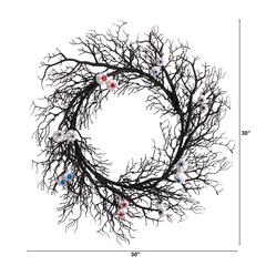 30in. Halloween Gazing Eyeballs Twig Wreath