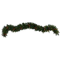 Mixed Pines and Pinecones Extra Wide Artificial Christmas Garland