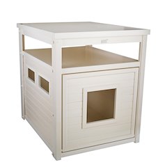 ECOFLEX® Jumbo Litter Box Cover End Table - Antique White