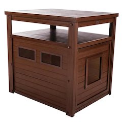 Russet Jumbo Litter Box Cover End Table with Durable Construction