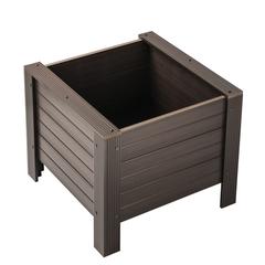 24" ECOFLEX Square Planter, Walnut