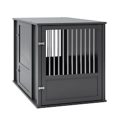 Durable ECOFLEX X-Large Dog Crate with Flexible Door Placement in Black