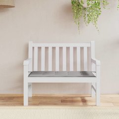 Garden Bench Cushion Gray Oxford fabric, Foam fiber 47.2 x 19.7 in