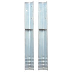 vidaXL L-shaped Ground Anchors 2 pcs Galvanised Steel 2"x2"x19.7", 142301