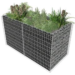 Garden Raised Bed Silver Galvanized Steel 70.9 x 35.4 x 39.4 in