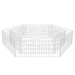 Gabion Raised Bed Silver Galvanized Steel 78.7x68.1x15.7 in