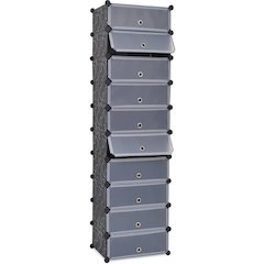 Shoe Organizer Black and white Plastic panels, Steel frames Large