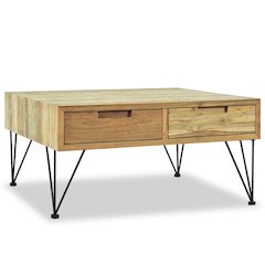 Coffee Table Natural wood and black