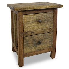 Nightstand Brown Solid Mahogany Wood 15.7x11.8x20.1 in