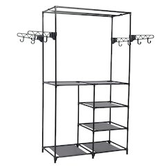 Clothes Rack Black Powder-coated steel, Non-woven fabric Medium