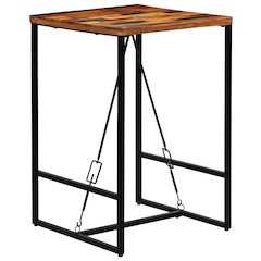vidaXL Bar Table Solid Reclaimed Wood 27.6"x27.6"x41.7"