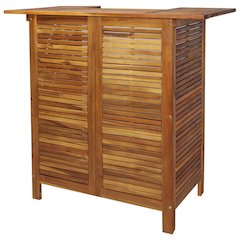 Bar Table Warm Brown Solid Acacia Wood 43.3x19.7x41.3 in