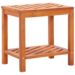 Side Table Natural wood Solid acacia wood Small Durable
