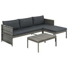 Garden Sofa Grey, Dark Grey