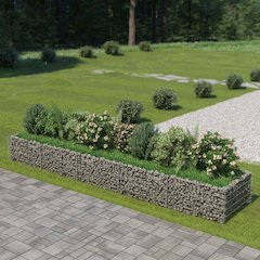 Gabion Raised Bed Silver Galvanized steel 177.2 x 35.4 x 19.7 in