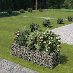 Gabion Raised Bed Silver Galvanized steel 70.9 x 19.7 x 19.7 in