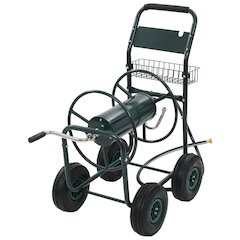 vidaXL Garden Hose Trolley with 1/2" Hose Connector 246ft Steel, 143777