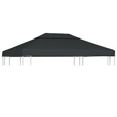 Gazebo Top Cover Anthracite Polyester with PVC coating
