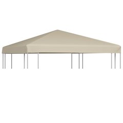 Gazebo Top Cover Beige Polyester with PVC coating 9.8 x 9.8 feet