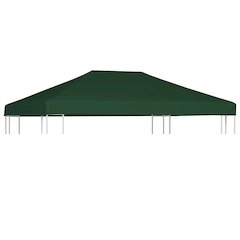 Gazebo Top Cover Green Polyester with PVC coating 13.1 x 9.8 ft