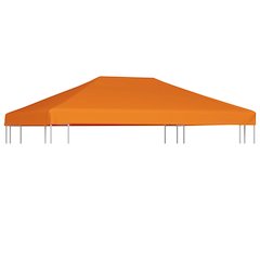Gazebo Top Cover Orange Polyester with PVC coating 13.1 x 9.8 feet
