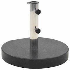 Umbrella Base Black Granite Medium Umbrella Base Round Modern