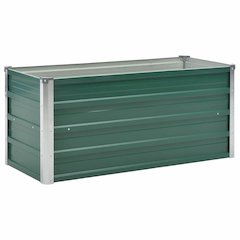 Raised Bed Green Galvanized Steel 39.4 x 15.7 x 17.7 in Durable