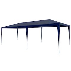 Party Tent Blue PE roof, steel frame Large Collapsible
