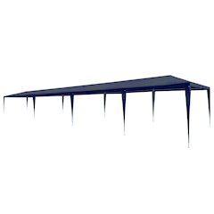 Party Tent Blue Polyethylene, Steel Large UV-resistant