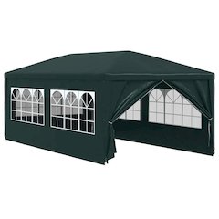 Party Tent Green Polyethylene, Steel 10 x 20 ft