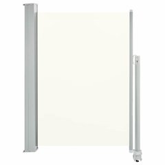 Side Awning Cream and Grey Polyester and Powder-Coated Iron