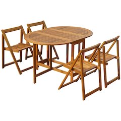 Outdoor Dining Set Natural wood Acacia wood with natural oil finish