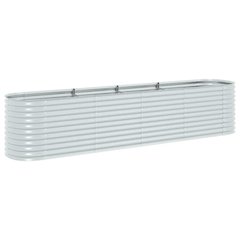 Garden Raised Bed Silver Galvanized Steel Large Tough