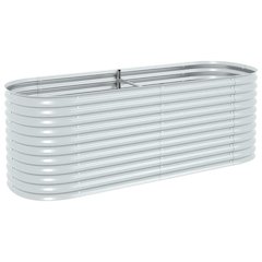 Garden Raised Bed Silver Galvanized steel Large Durable