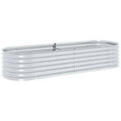 Garden Raised Bed Silver Galvanized Steel Large Durable