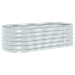 Garden Raised Bed Silver Galvanized steel Large Durable