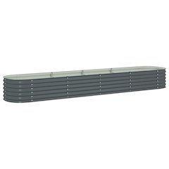 Garden Raised Bed Grey Galvanized Steel Extra Large Sturdy