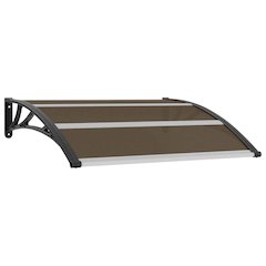 Door Canopy Transparent brown and black Polycarbonate Medium