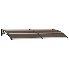 Door Canopy Black Polycarbonate Medium Durable Canopy