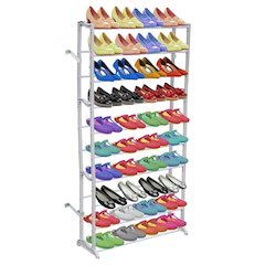 Shoe Rack Grey Polypropylene Compact Light Weight Shoe Rack