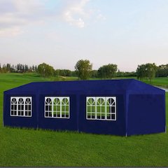 Party Tent Blue Polyethylene Large Water-resistant materials