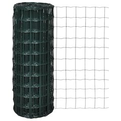 vidaXL Euro Fence Steel 82ft x 3.3ft Green, 140579