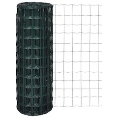vidaXL Euro Fence Steel 82ft x 3.3ft Green, 140591