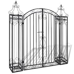 vidaXL Ornamental Garden Gate Wrought Iron 4'x8"x4' 5", 40905