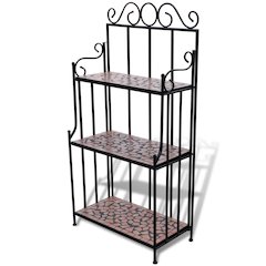 Plant Stand Terracotta and black Iron and ceramic