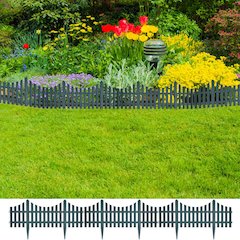 17 pcs Lawn Dividers 32.8 ft Green