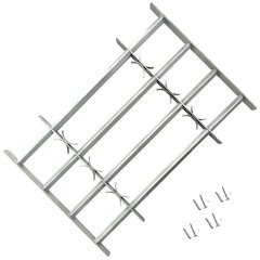 Adjustable Security Grille for Windows with 4 Crossbars 39.4"-59.1", 141387