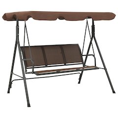Porch Swing Coffee Powder-coated steel frame Large