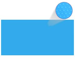 Pool Cover Blue PE with air chambers 177.2 x 86.6 in Lightweight